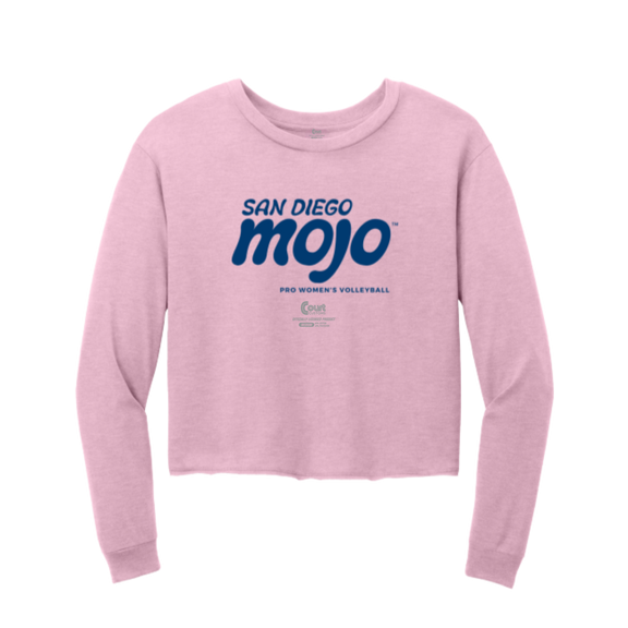 Womens Wordmark Cropped Long Sleeve T-Shirt