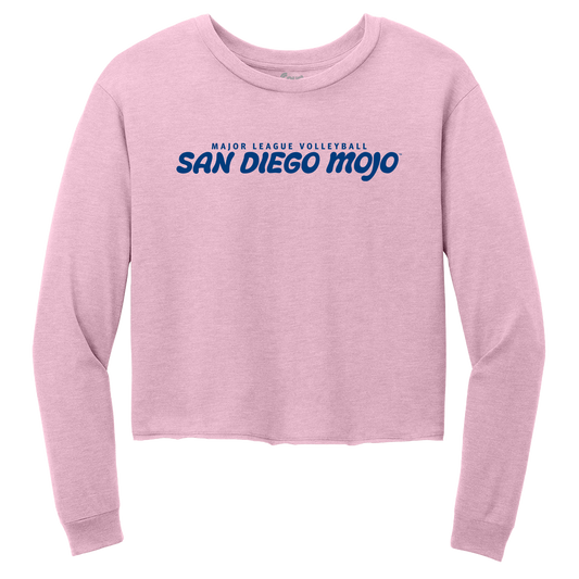 Womens Wordmark Cropped Long Sleeve T-Shirt