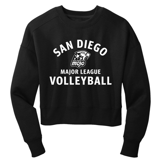 San Diego Mojo Womens Arched Logo Cropped Crewneck