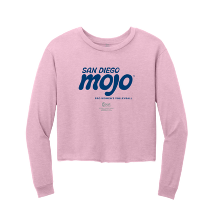 Womens Wordmark Cropped Long Sleeve T-Shirt