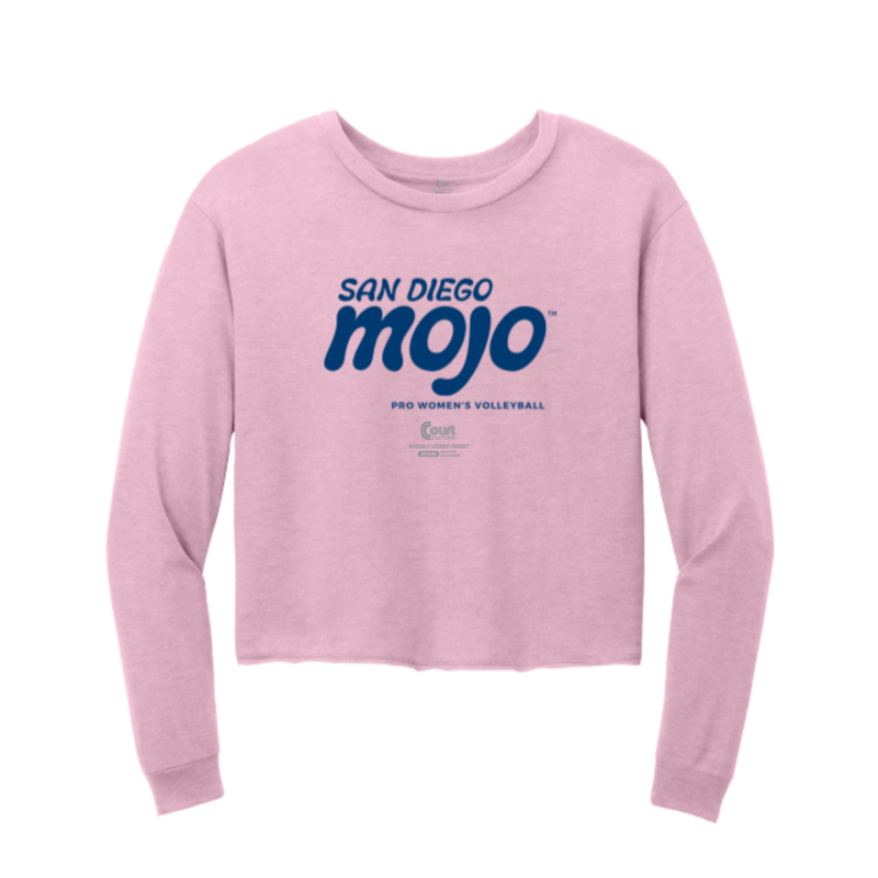 Womens Wordmark Cropped Long Sleeve T-Shirt